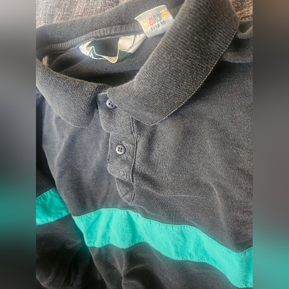 Vintage National Open Club Colourblock Polo. XL. 22ptp - Picture 2 of 7